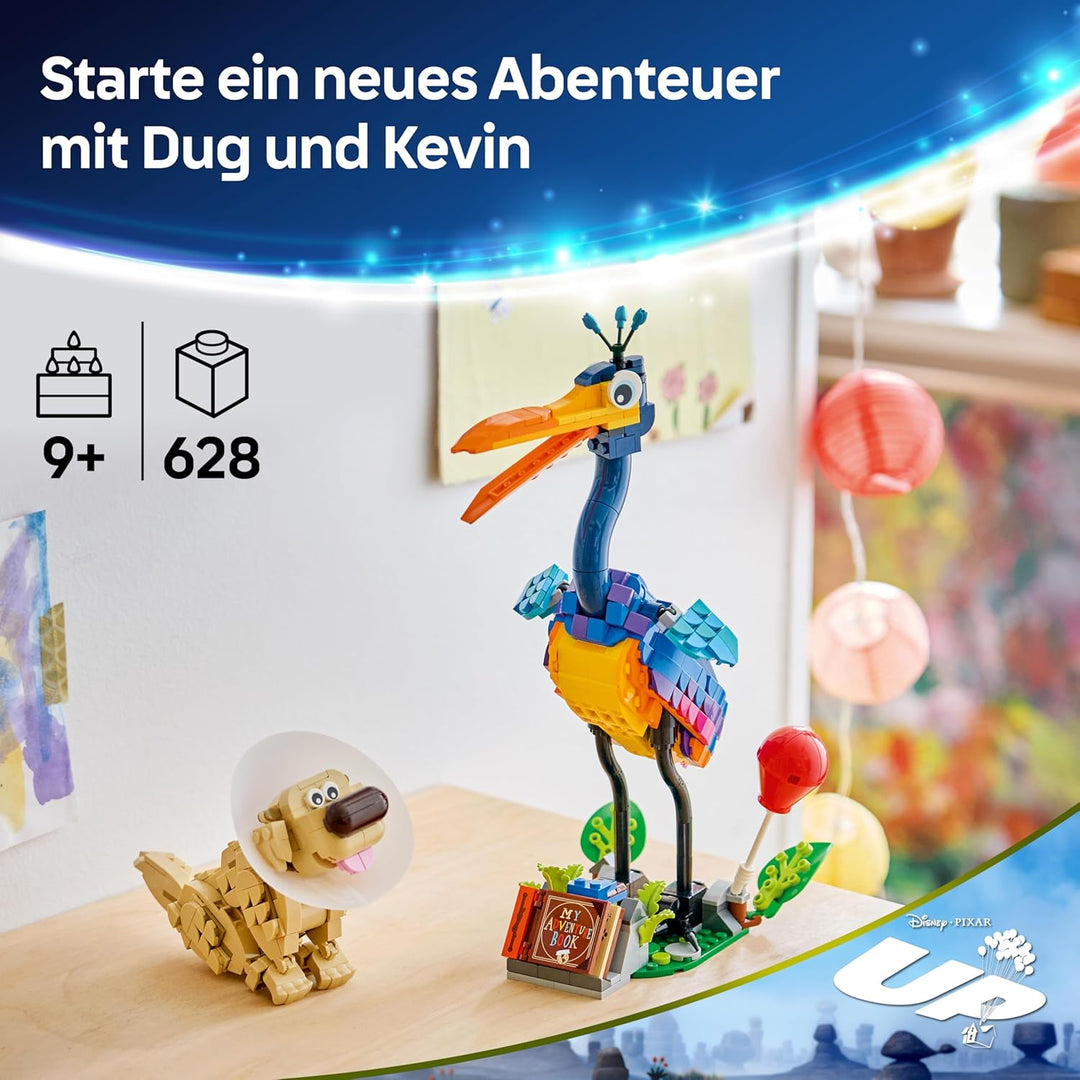 LEGO ǀ Disney and Pixar Kevin und Dug - Spielzeug Golden Retriever Hund & exotischer Vogel - DIY Dek