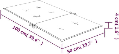 Tidyard Niedriglehner-Auflagen 4 STK.Auflage Sitzkissen Stuhlkissen Gartenstuhlauflagen Sitzauflagen