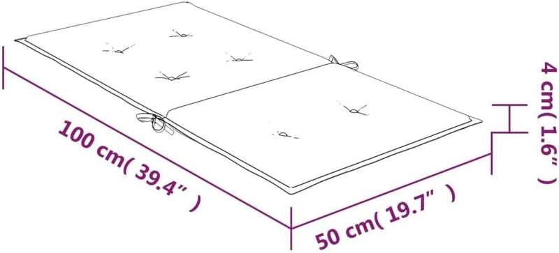 Tidyard Niedriglehner-Auflagen 4 STK.Auflage Sitzkissen Stuhlkissen Gartenstuhlauflagen Sitzauflagen