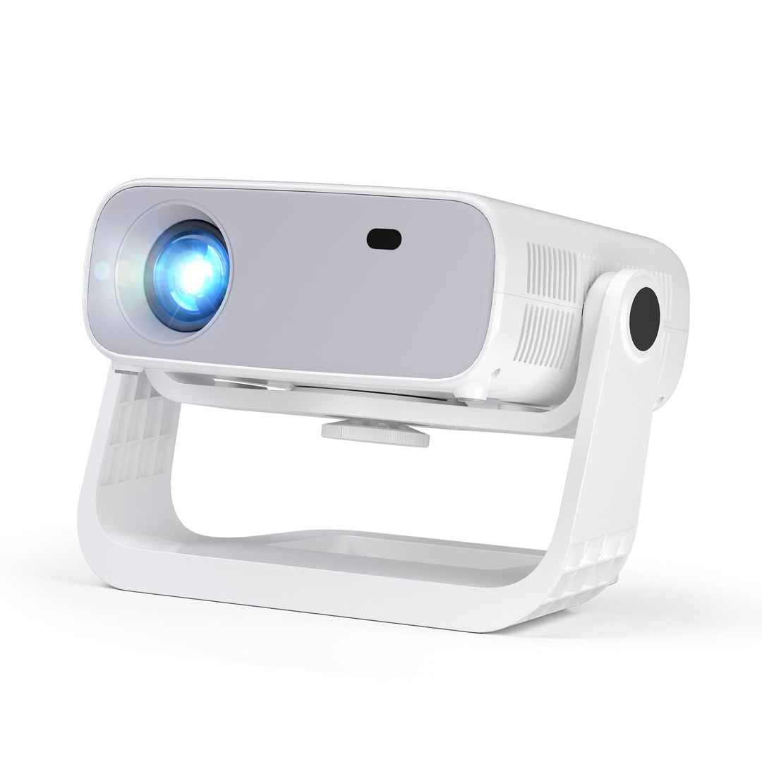 Smart Beamer 4K Unterstützung, Android 11, Full HD 1080P, WiFi 6 & BT 5.2, 120° Verstellbarer Stände