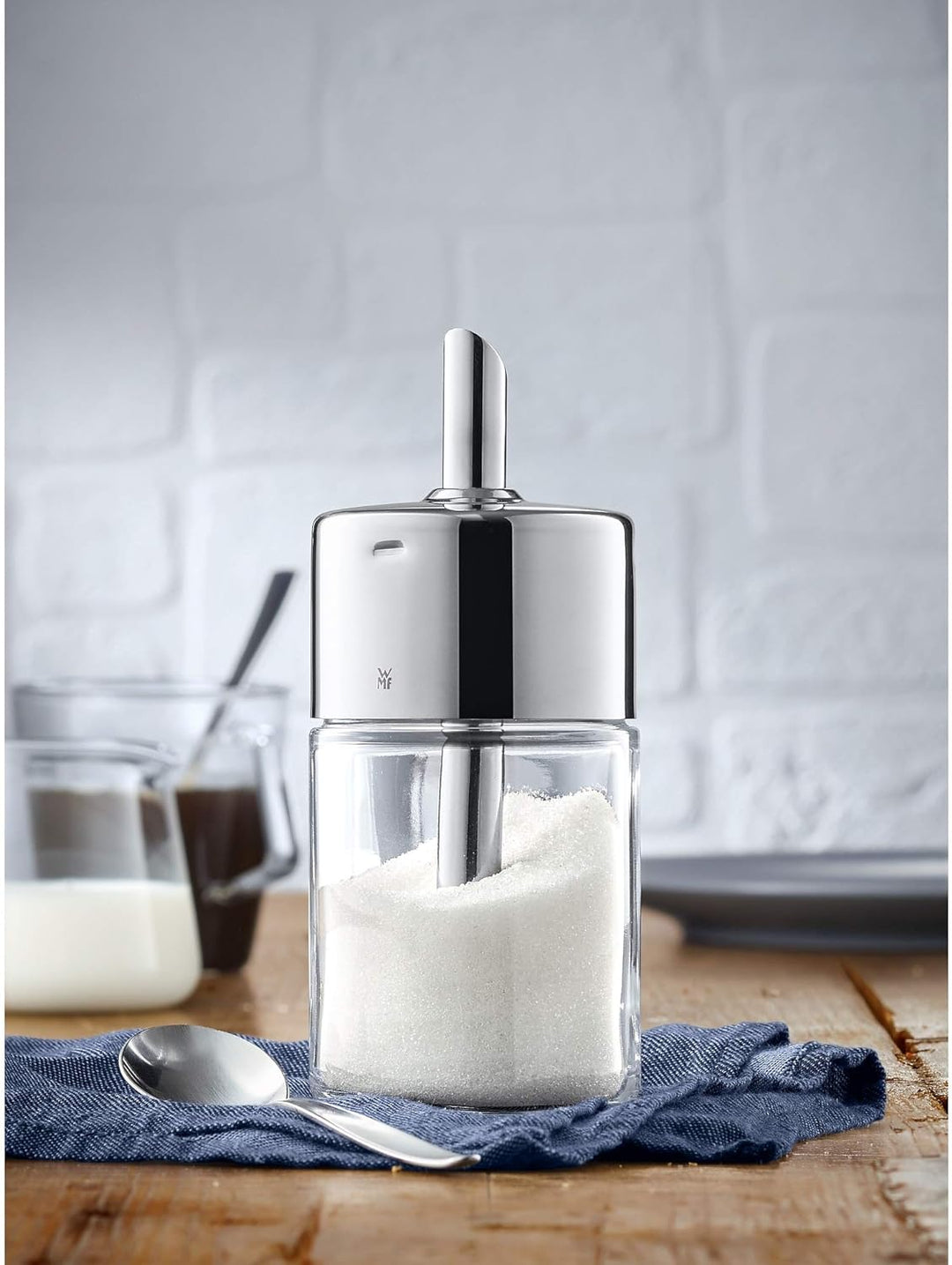 WMF Kult Tee- Kaffeedose für 500g, spülmaschinengeeignet & Barista Zuckerstreuer 240g, Glas, Cromarg