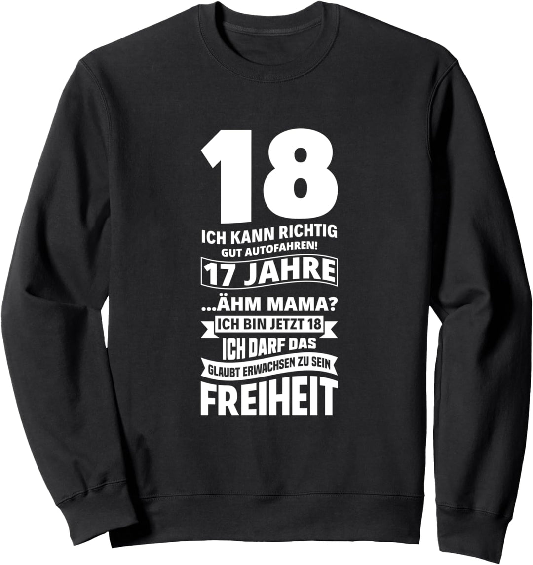 18. Geburtstag 2002 Geboren Volljährig 18 Jahre Alt Geschenk Sweatshirt