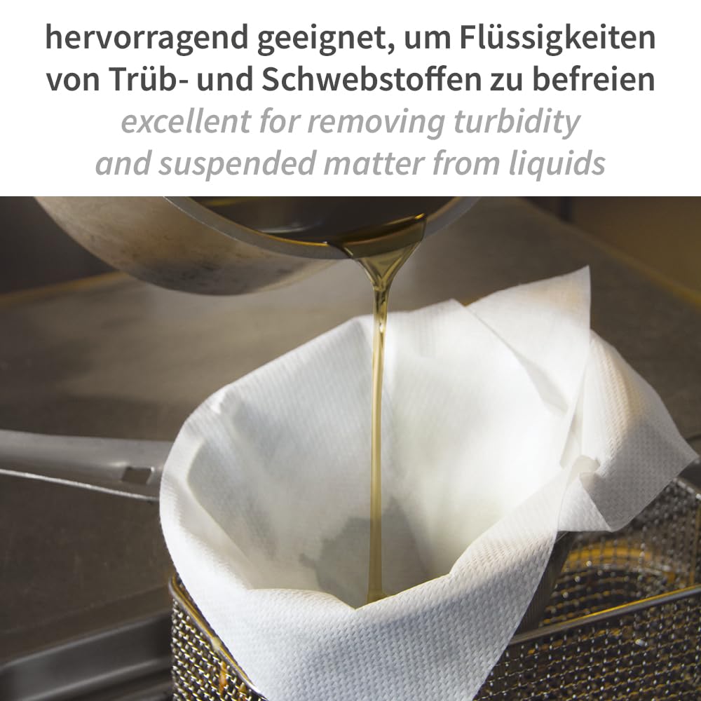 Hygostar Einweg Passiertücher Filterstar, 10x Einweg Käsetücher mit Spezial-Vliesstoff, Abseihtücher