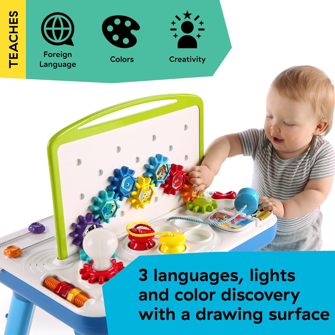 Baby Einstein, Curiosity Table Spieltisch mit 65 Melodien, abnehmbaren Füssen, Lichtern, Zahnrädern
