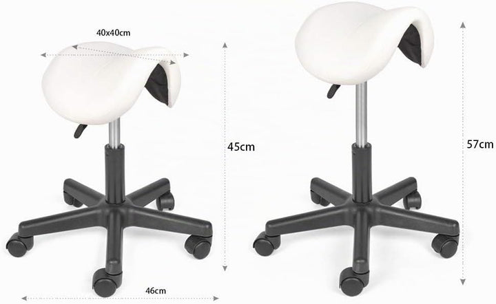 Mingone Sattelstuhl mit Rollen Rollhocker Höhenverstellbar Sattelhocker Bürohocker Ergonomisch Kosme