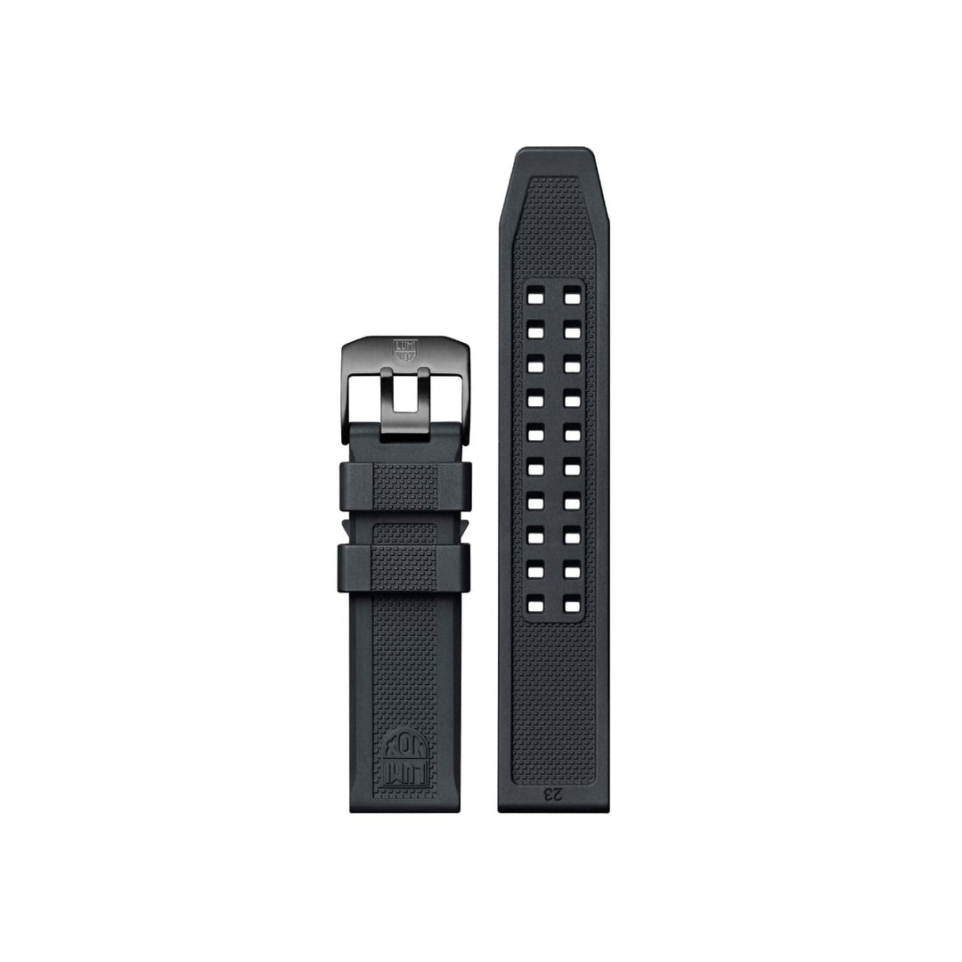 Luminox Uhrenarmband FPX.3000.21H.2.K - 21mm Schwarzes Ersatzarmband aus Gummi mit Edelstahl Dornsch