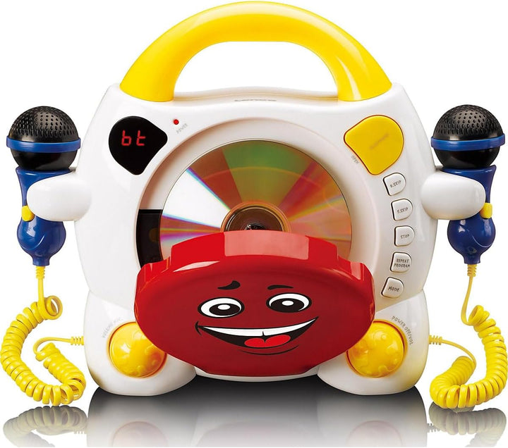 Lenco KCD-011 CD-Player Sing Along für Kinder - Bluetooth 5.0 - Antishock - LED-Display - Titelspeic