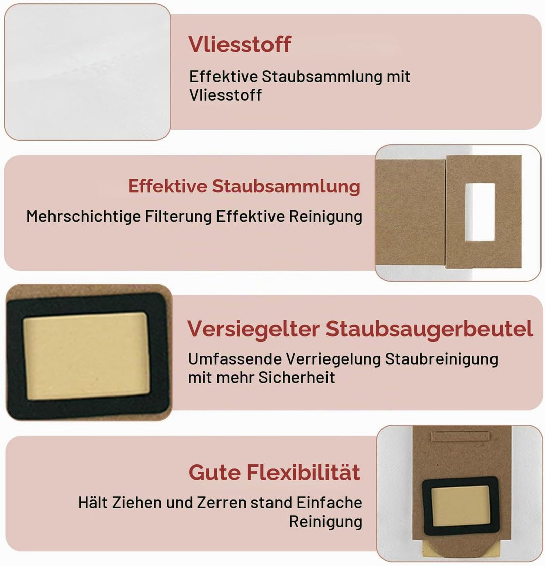 12 Stück für Roborock s7 Staubbeutel Set, für Roborock S7/T7S/ T7/S7 Maxv/T7s Plus Ultra Staubbeutel
