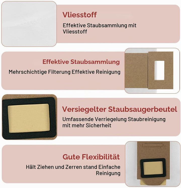 12 Stück für Roborock s7 Staubbeutel Set, für Roborock S7/T7S/ T7/S7 Maxv/T7s Plus Ultra Staubbeutel