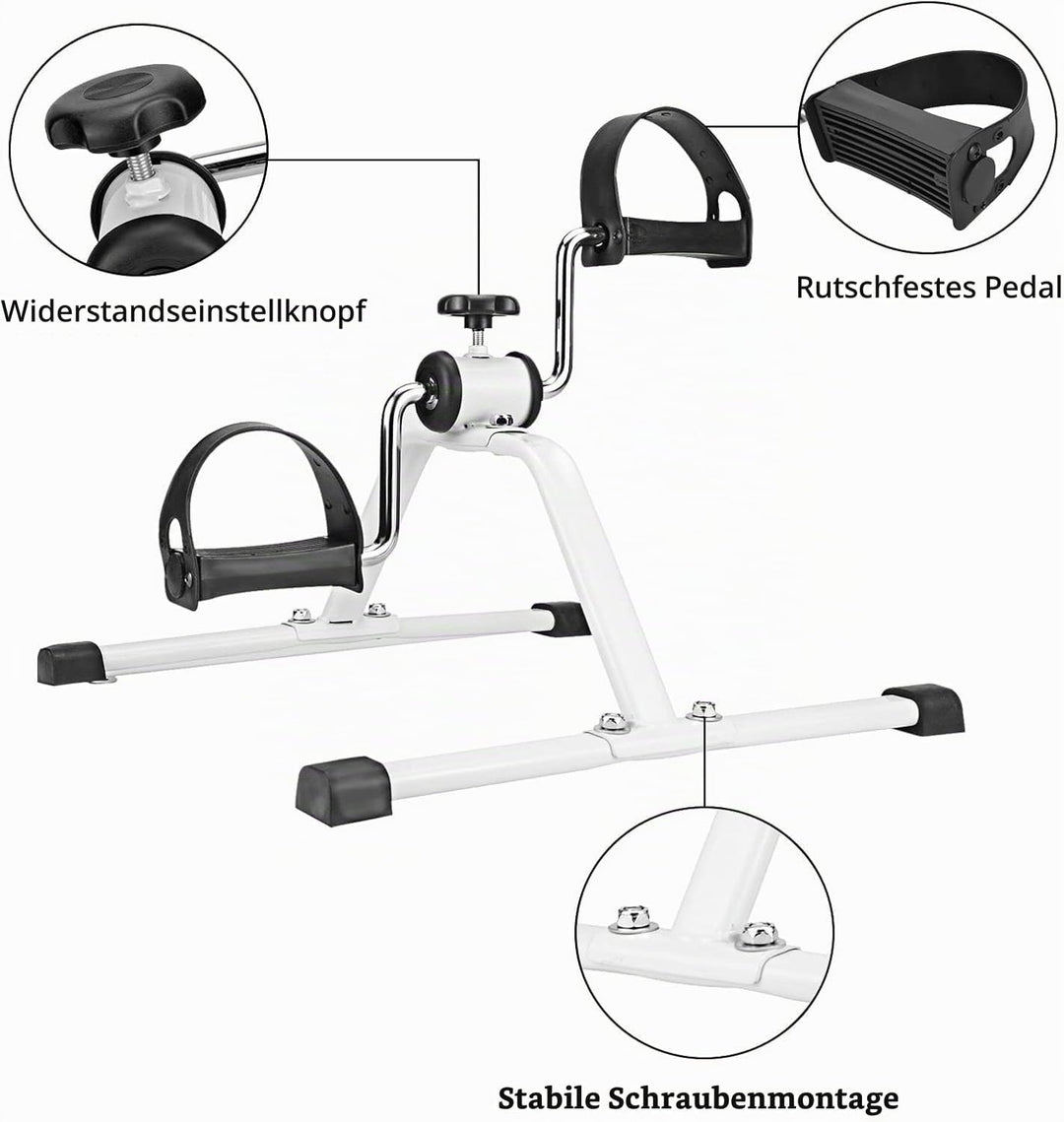 Mini Pedaltrainer 48×41×30 cm – Arm- und Beintrainer für Zuhause Faltbares Heimtrainer Fitnessgerät