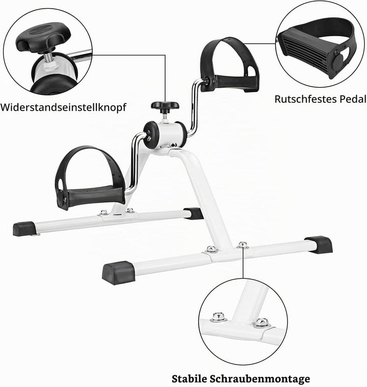Mini Pedaltrainer 48×41×30 cm – Arm- und Beintrainer für Zuhause Faltbares Heimtrainer Fitnessgerät
