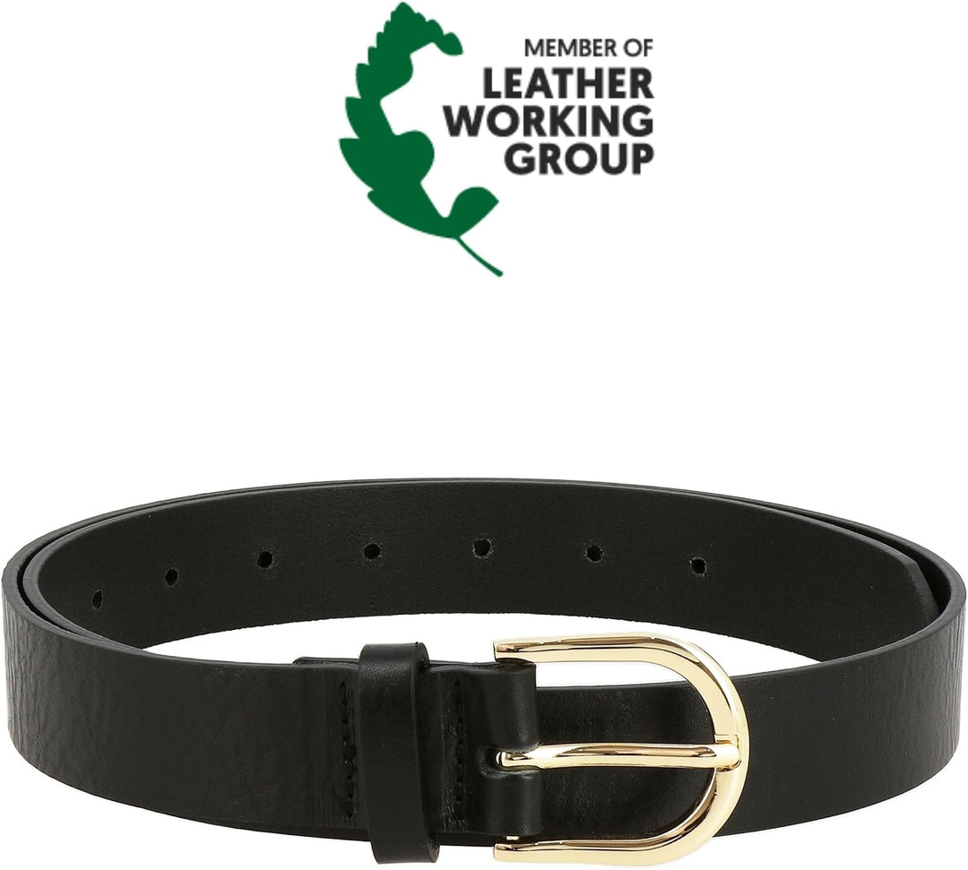 FASHIONGEN - Damengürtel aus pflanzlich gegerbtem Vollnarbenleder, 3 cm breiter ledergürtel, Damengü