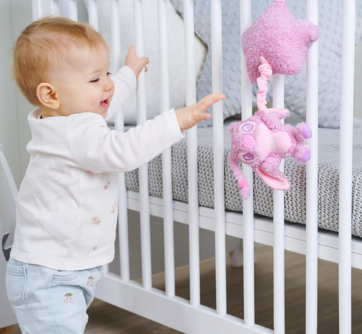Disney Angel Spieluhr aus Plüsch – Kuscheltier mit Einschlafmelodie, weicher Stoff, detailreicher Ch