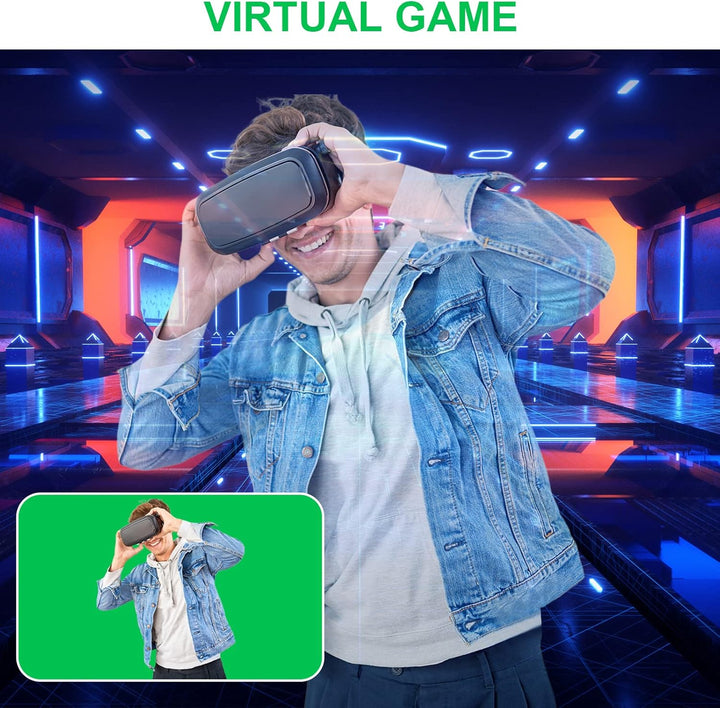 Greenscreen, 3x3m/9.8ftx9.8ft Green Screen mit 4 Leimzwinge für Fotografie, Orthland Fotohintergrund