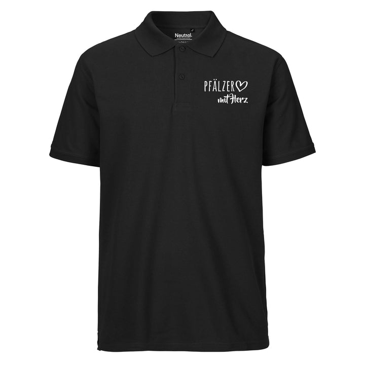 huuraa Herren Polo Shirt Pfälzer mit Herz Bio Baumwolle Fairtrade Oberteil Grösse S-3XL mit Motiv fü