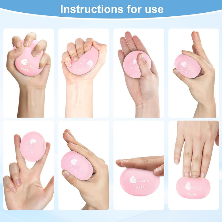 RYACO Handtherapie-Übungs-Stressball-Bundle – 3er-Set – Stressball mit dynamischem Widerstand und Gr