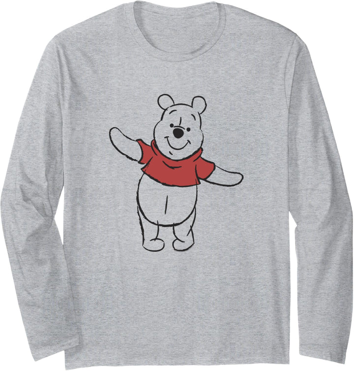 Disney Winnie The Pooh Outline Standing Transparent Langarmshirt