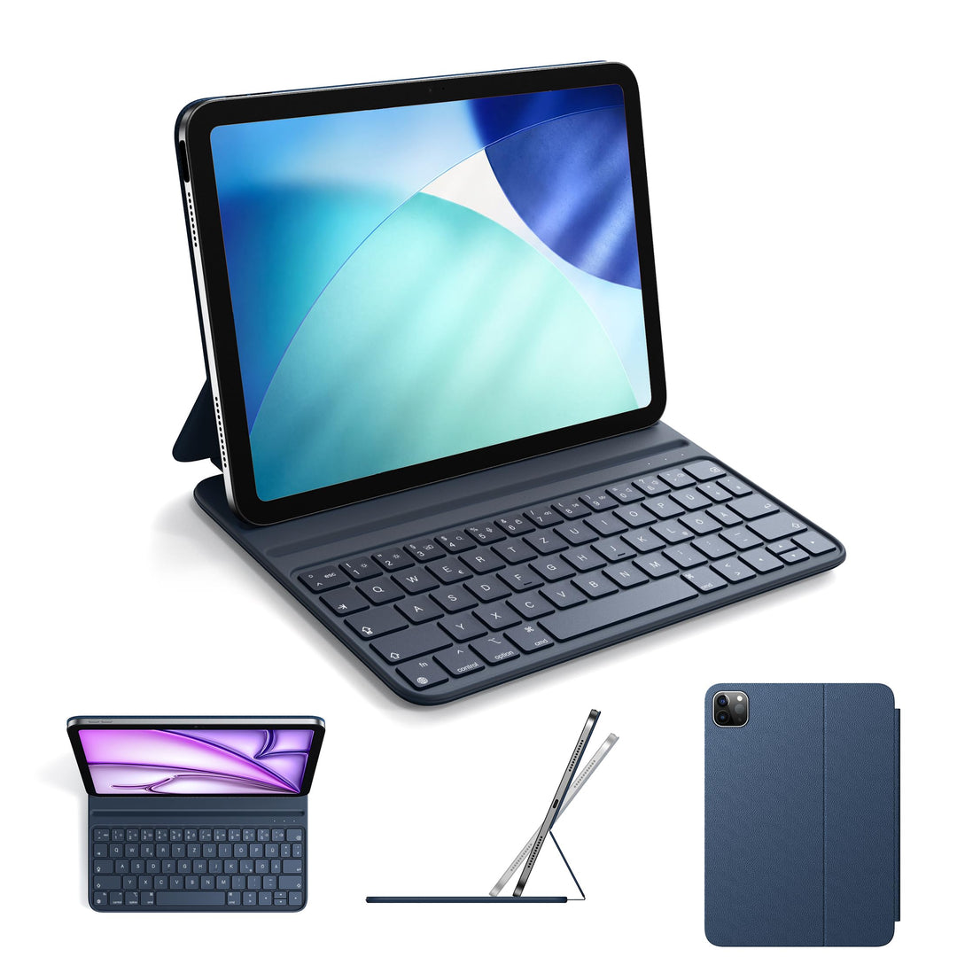HOU Tastatur Hülle für iPad Air 6 11 Zoll, iPad Pro 11 Hülle mit Tastatur (4./3./2./1st),Kompatibel