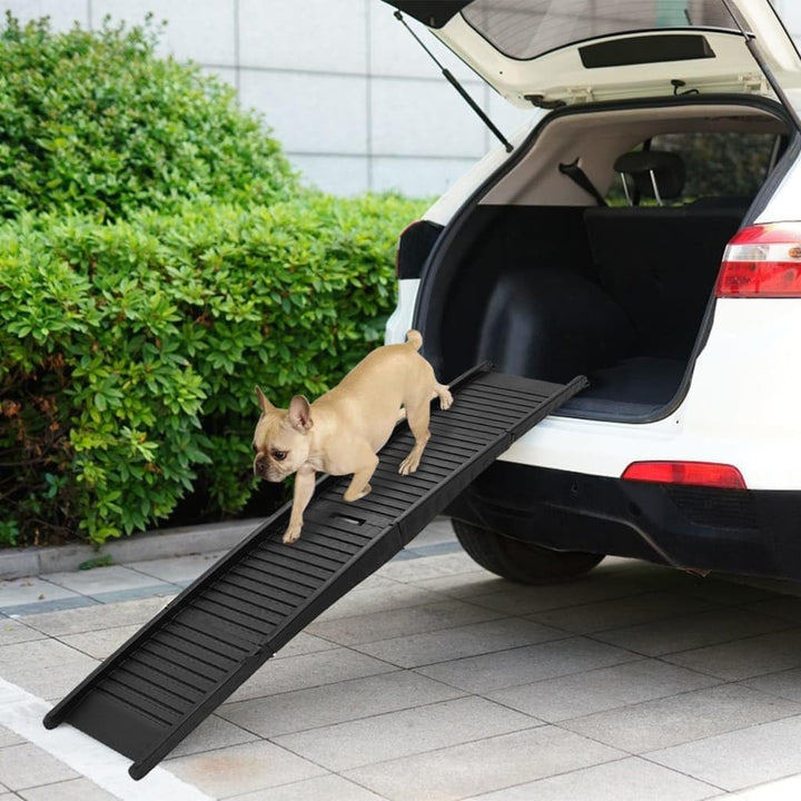 vidaXL Hunderampe Klappbar Schwarz 153x40x12,5cm Kunststoff Hundeautorampe