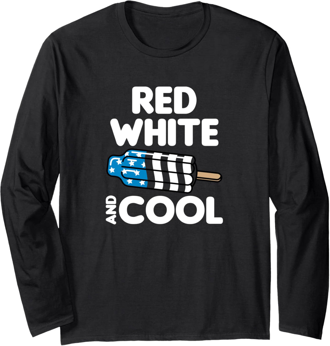 Rot, Weiss und Cool Americana Langarmshirt