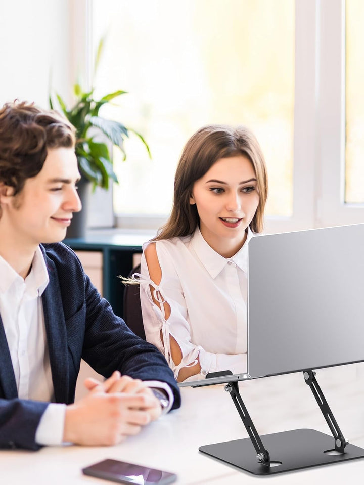SOUNDANCE Laptop-Ständer für Schreibtisch mit Stabiler Schwerer Basis, verstellbare Höhe Multi-Winke