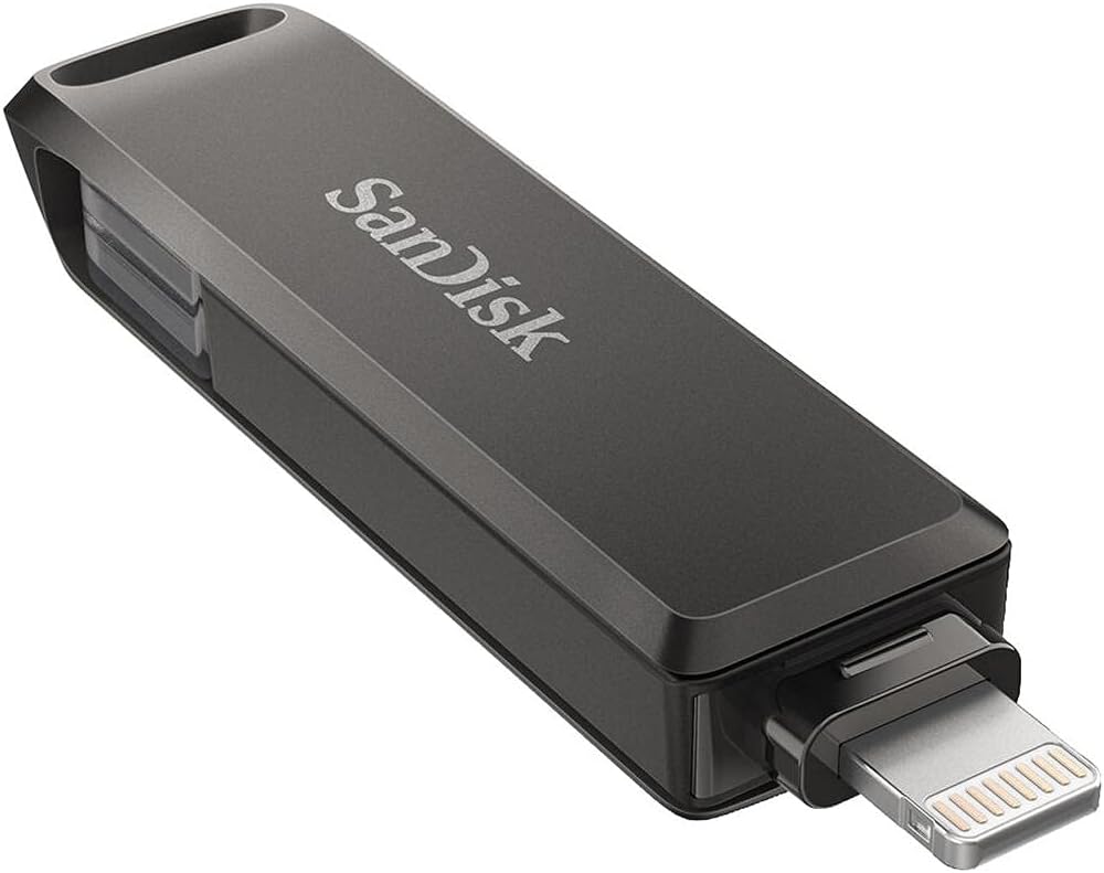 SanDisk iXpand Luxe Flash-Laufwerk 2-in-1 iPhone Speicher 256 GB (iPad kompatibel, automatisches Bac