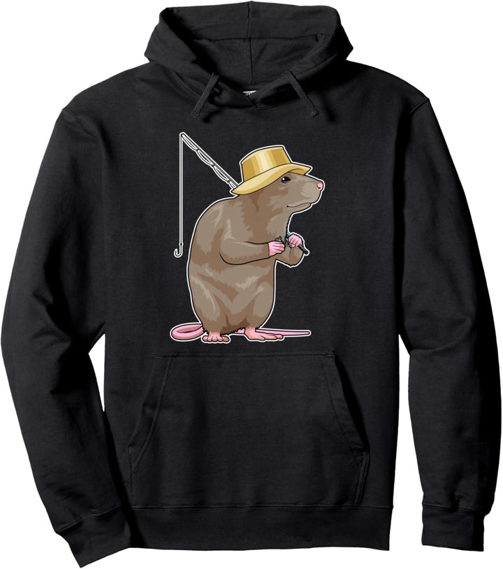 Ratte Angeln Angler Angel Pullover Hoodie