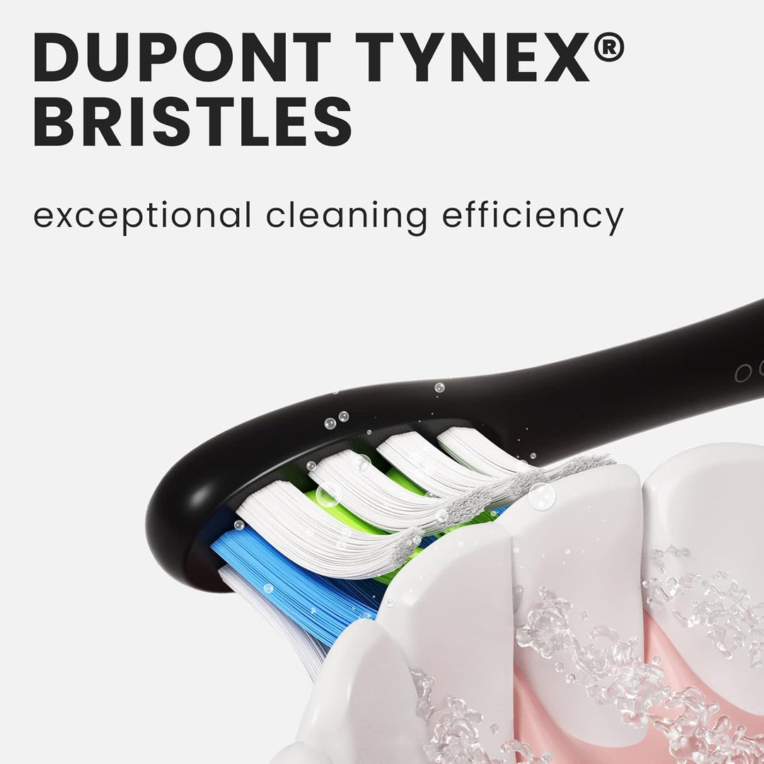 Oclean Bürstenköpfe 6 Stück Weiss, Ersatzbürsten mit DuPont-Borsten und Zungenreiniger, W-Shape Desi