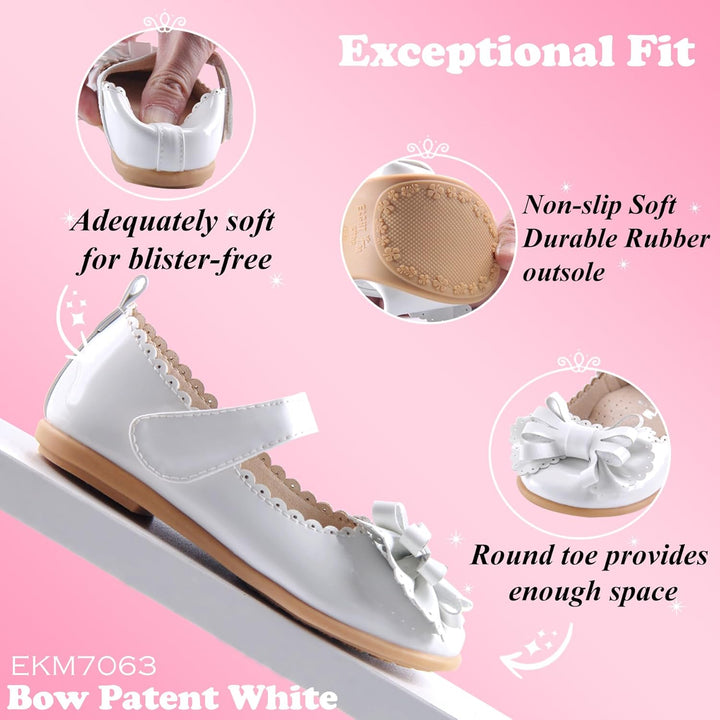 EIGHT KM - Kleinkind Mädchen Kleid Ballerinas Schuhe - Mary Jane Wohnungen - Prinzessin Hochzeit Sch