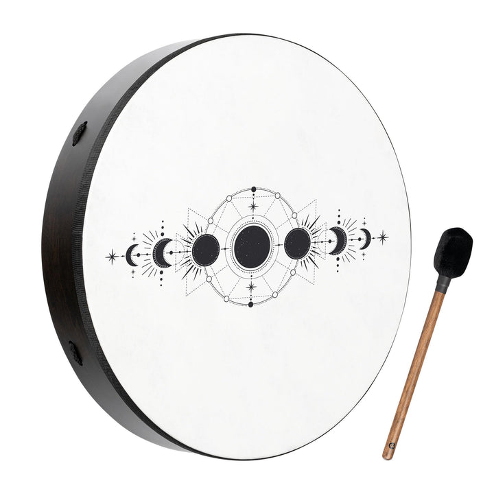 Sonic Energy Trommel Mondphasen – 50,8 cm – Schamanisches Instrument mit Kunststofffell – Für Medita