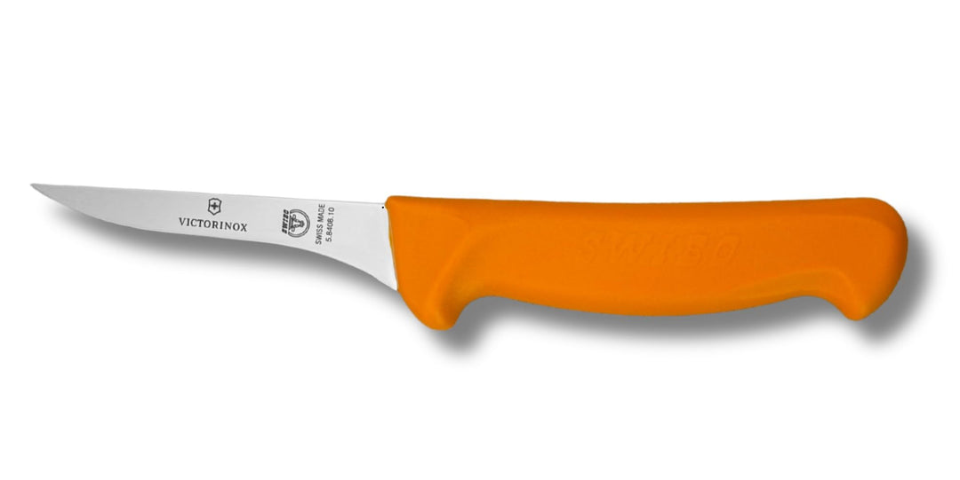 Victorinox Küchenmesser Swibo Ausbeinmesser Normaler Schliff Schmal 10 cm Schwarz, 10 cm Schwarz
