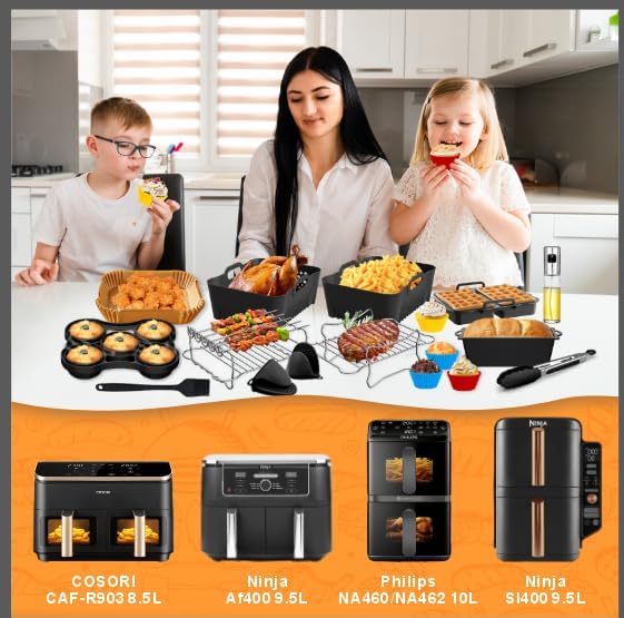 Airfryer Zubehör für Ninja Double Stack XL 9.5L Air Fryer SL400EU SL400EUCP | Heissluftfritteuse Zub