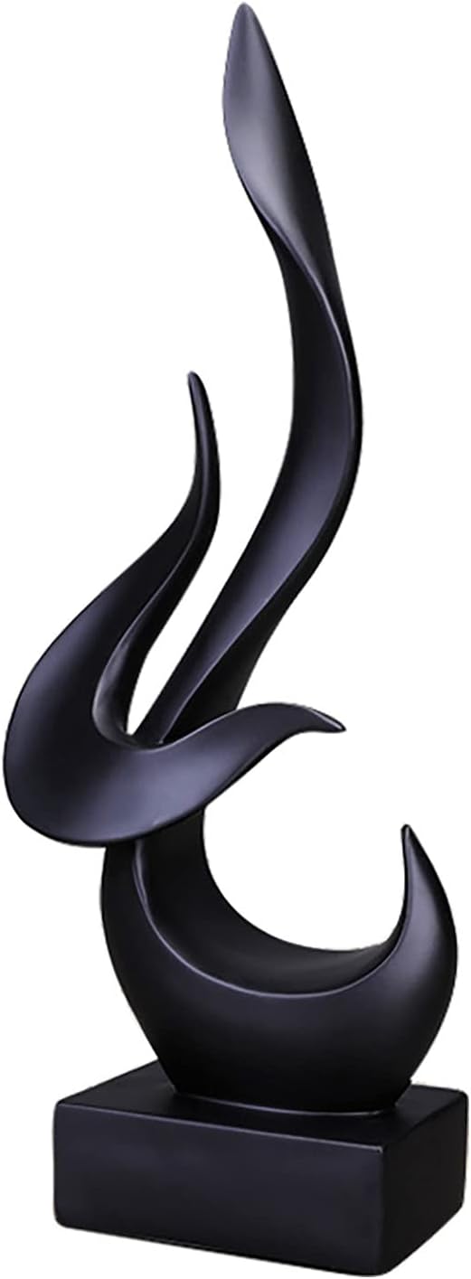 Moderne Deko Skulptur Kunst Schwarze Flamme Deko Statue, Wohnzimmer Schlafzimmer Dekoration Skulptur