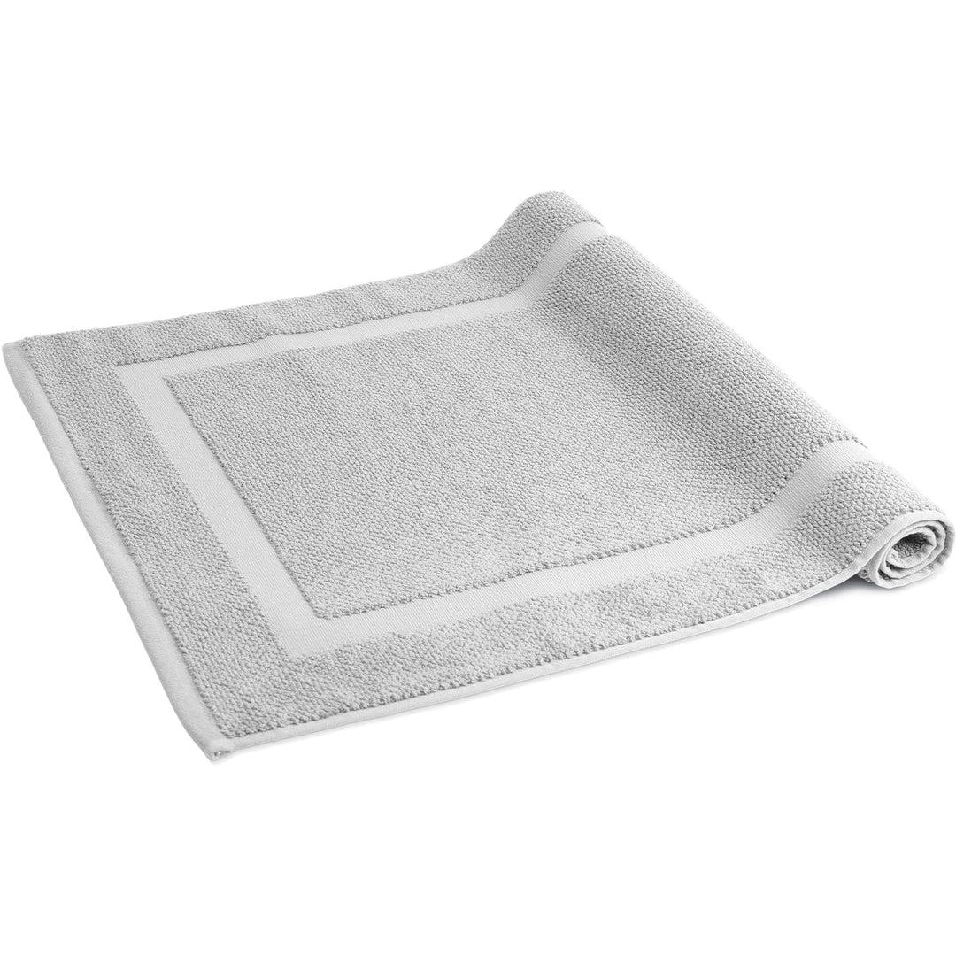 herzbach home Badvorleger 100% Baumwolle | Duschvorleger | 1.000 g/m² | Saugfähig | Waschbar (Silber