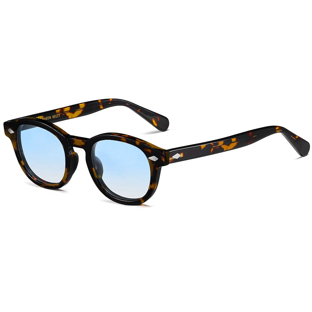 SHEEN KELLY Retro Hochauflösend ovale Sonnenbrille für Männer Frauen Piratenkapitän Johnny Depp Stil
