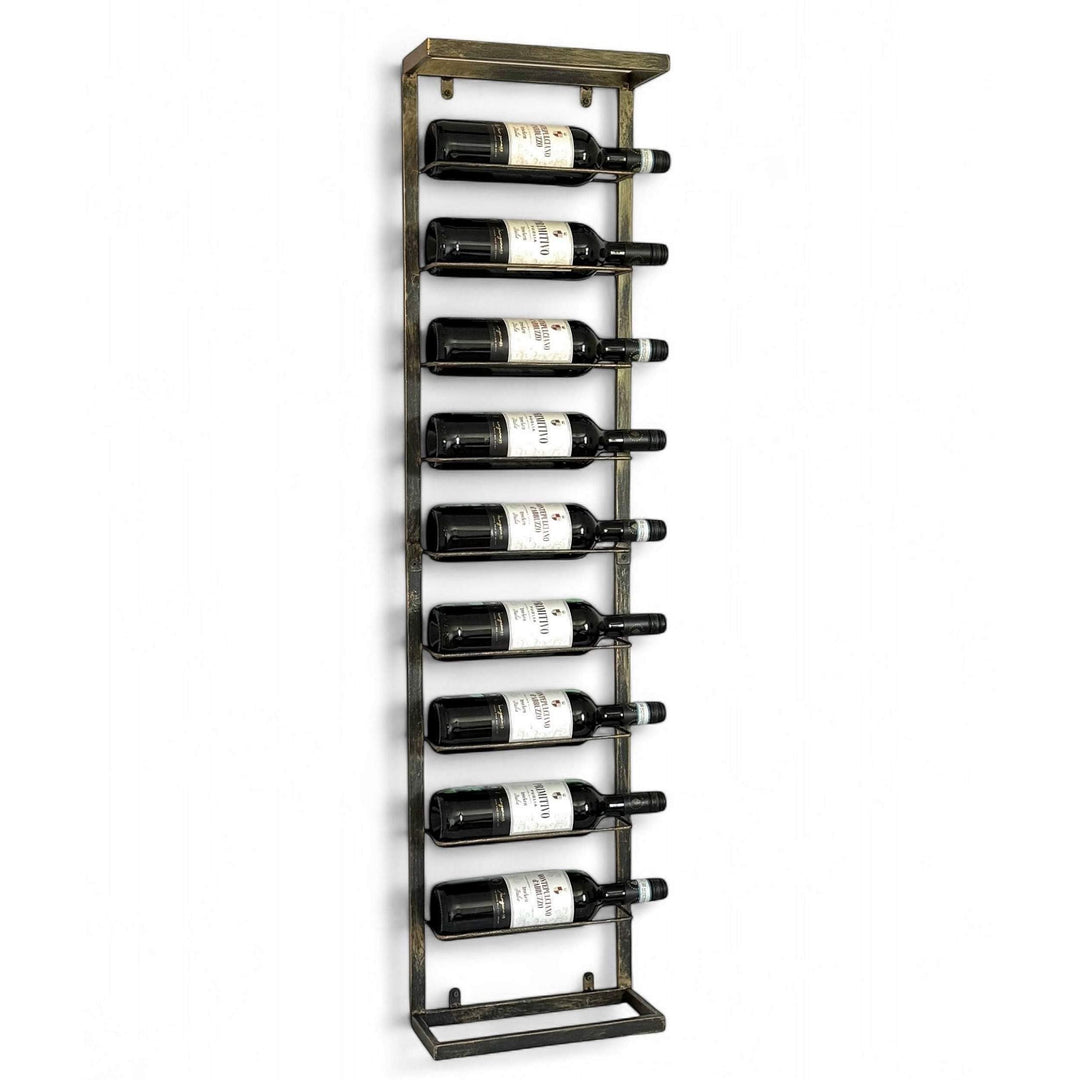 DanDiBo Weinregal Wand Metall Schwarz 240403 Flaschenregal Schmal Wandmontage Wine Rack Weinflaschen