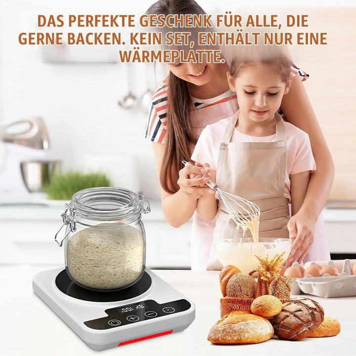 Sauerteig Starter Warmer, Warmhaltematte für Sauerteigstarter, Präzise Temperaturregelung 1°C (21-49