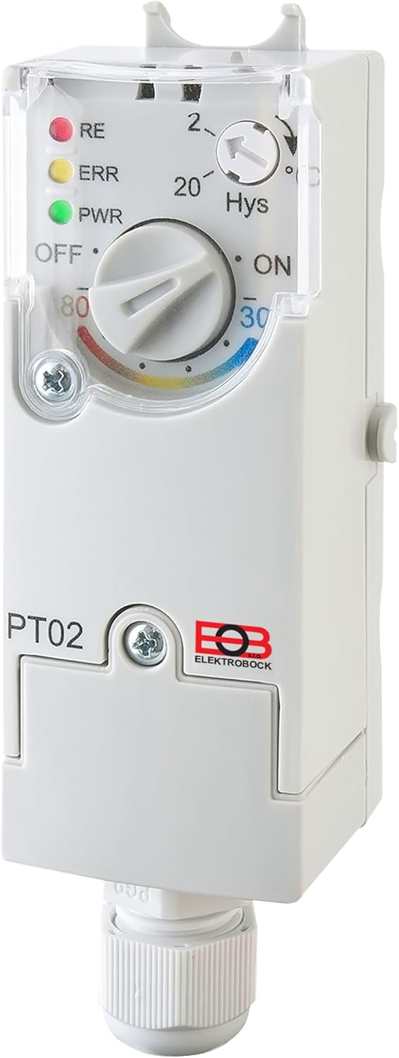 Elektrobock Anlegethermostat PT02, weiss