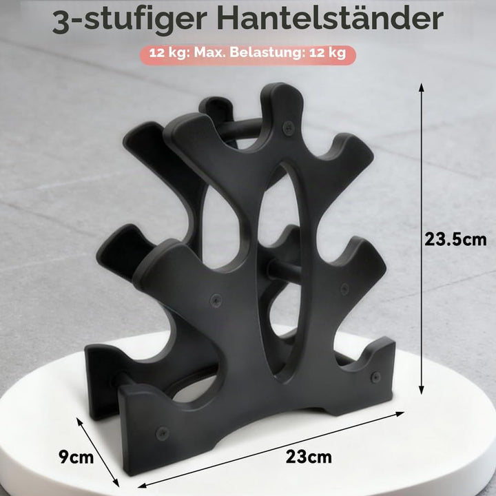 23x22,5x8,5cm Hantelständer, 3 Stufiger Hantel Gewichts Ständer Krafttraining Hantel Aufbewahrungsha
