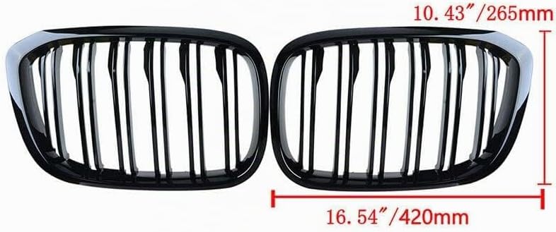 Gangying G01 Nieren Schwarz,Kühlergrill für BMW X3 G01 2018-2021 X4 G02 2019-2021 X3 Grill x4 Grill