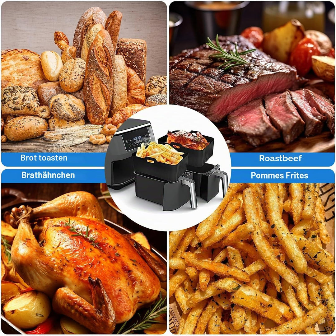 Heissluftfritteuse Zubehör, Airfryer Zubehör für Ninja Foodi Max Dual Zone Heissluftfritteuse AF300E