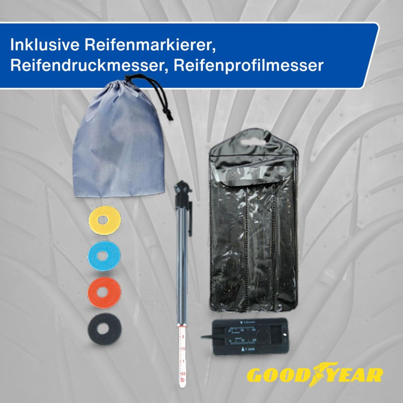 Goodyear Felgenbaumwagen für 4 Reifen, platzsparende und kontaktlose Aufbewahrung, mit Schutzhülle,