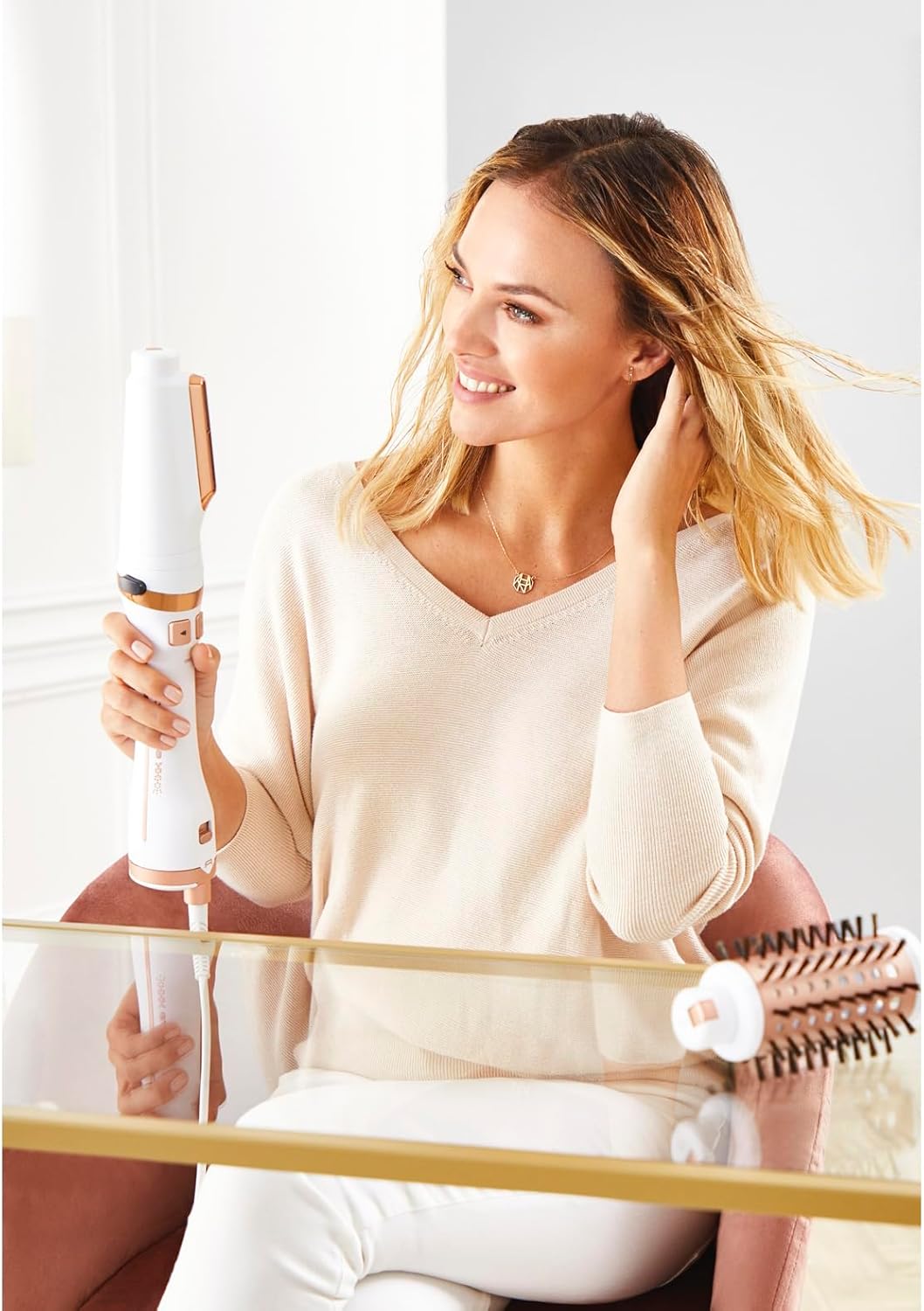 Rowenta Brush Activ Ultimate Care rotierende Warmluftbürste 2 in 1 StylingKeramikbeschichtungIonen B