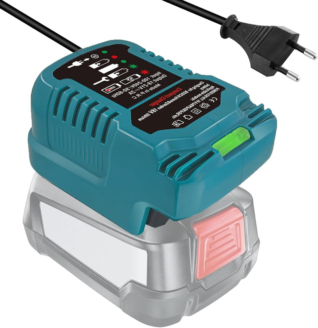Mini Akku Ladegerät für Bosch Haus und Garten 18V, Schnellladegerät Ersatz AL1830CV für Bosch PBA PS