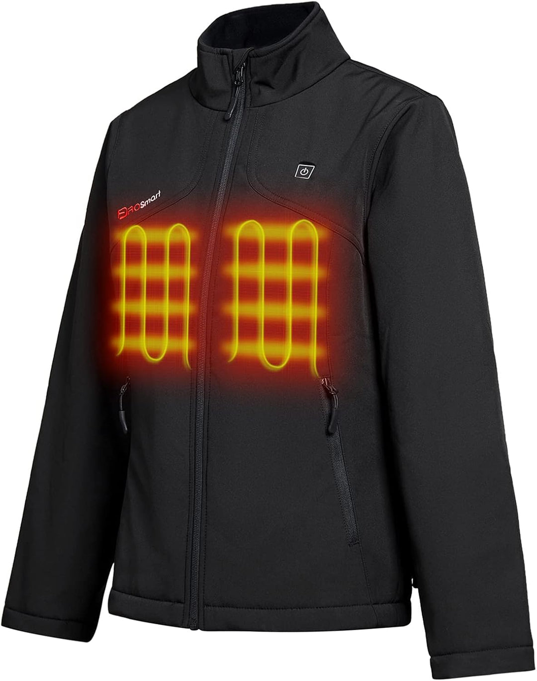 PROSmart Beheizbare Jacke für Damen wasserdichte Beheizte Jacke mit 12v Akku M Schwarz, M Schwarz