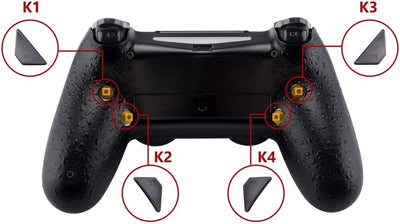 eXtremeRate Programmierbar Dawn Remap Kit für ps4 Controller, Rückseite Hülle Gehäuse Case&Upgrade-B