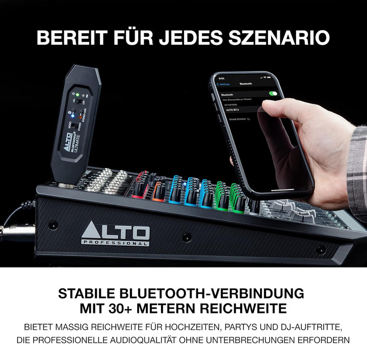 Alto Professional Bluetooth Ultimate - Wiederaufladbarer Bluetooth-Stereo-Empfänger mit XLR-Verbindu
