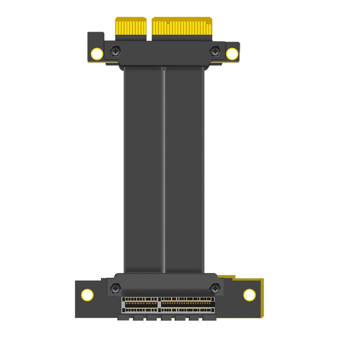 GLOTRENDS 60mm PCIe 3.0 X4 Riser Kabel für M.2, WiFi, Firewire, USB, Soundkarten, etc 60mm 0 bis 90