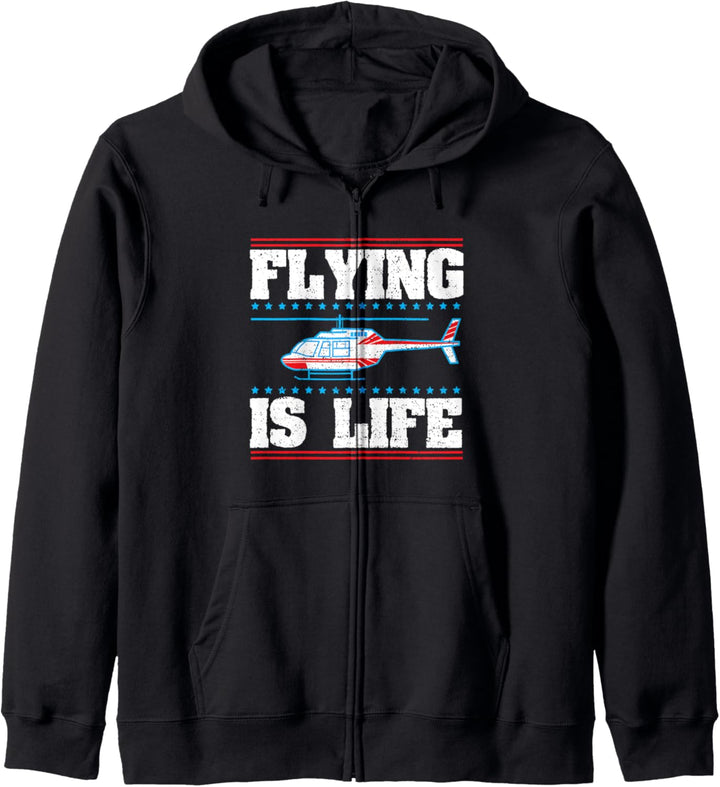 Hubschrauber: Flying Is Life - Pilot Kapuzenjacke