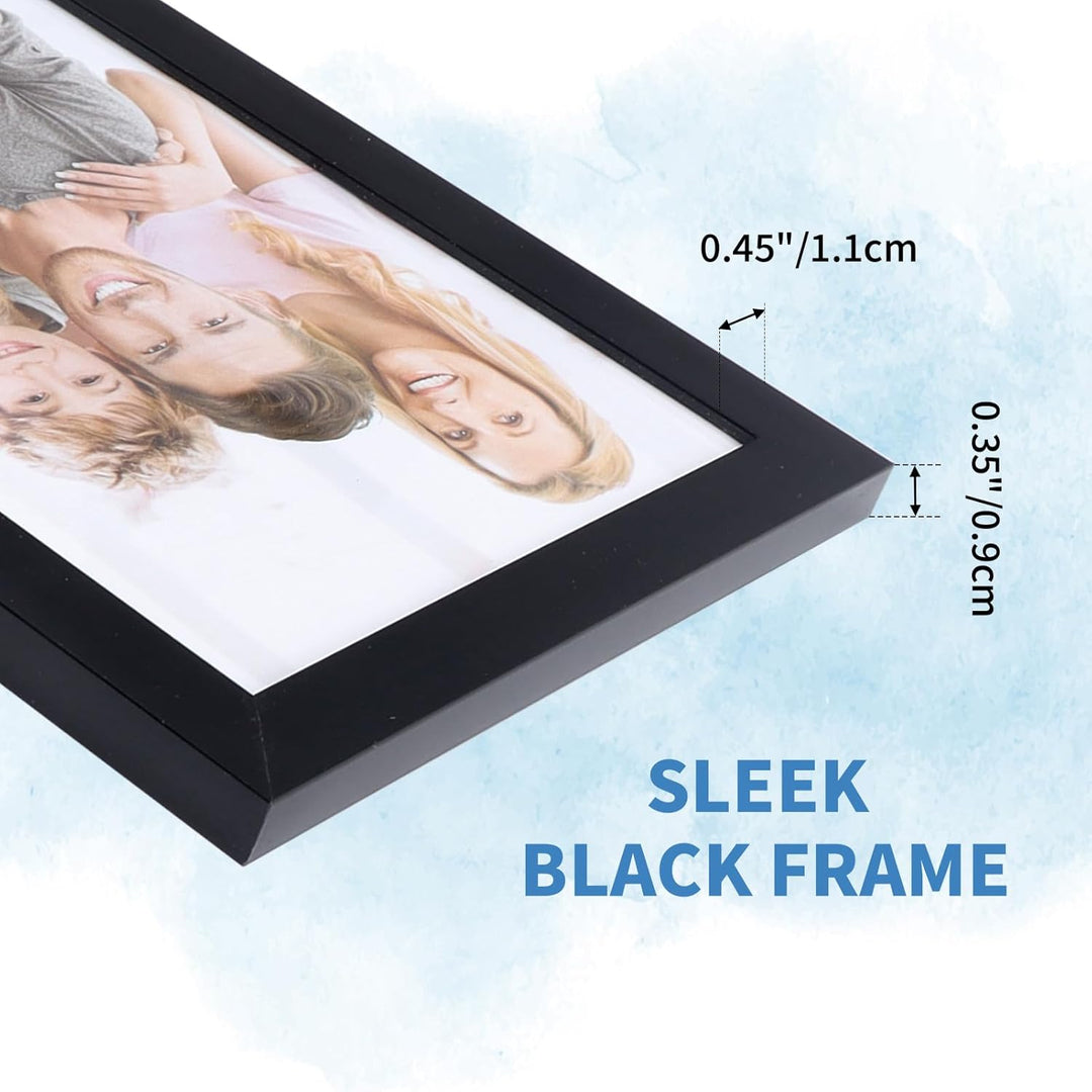 Hoikwo 18 Stück Bilderrahmen A4 Set, Schwarze Rahmen din A4 für 21x29,7 cm Foto Bilder Kinderzeichnu